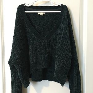 Silence + Noise Cropped Chenille Sweater